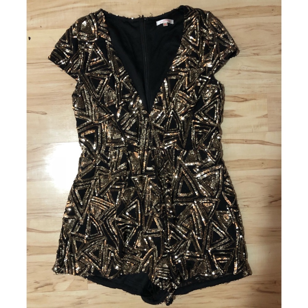 Black & Gold Romper